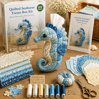 🎁DIY Gift🧵 Quilted sea Animal Tissue Box DIY Kit