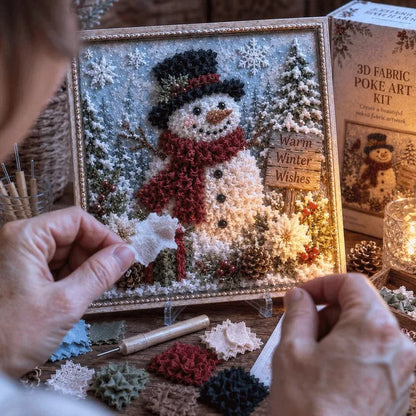 🎄DIY 3D Fabric Poke Art Christmas Keepsake Kit