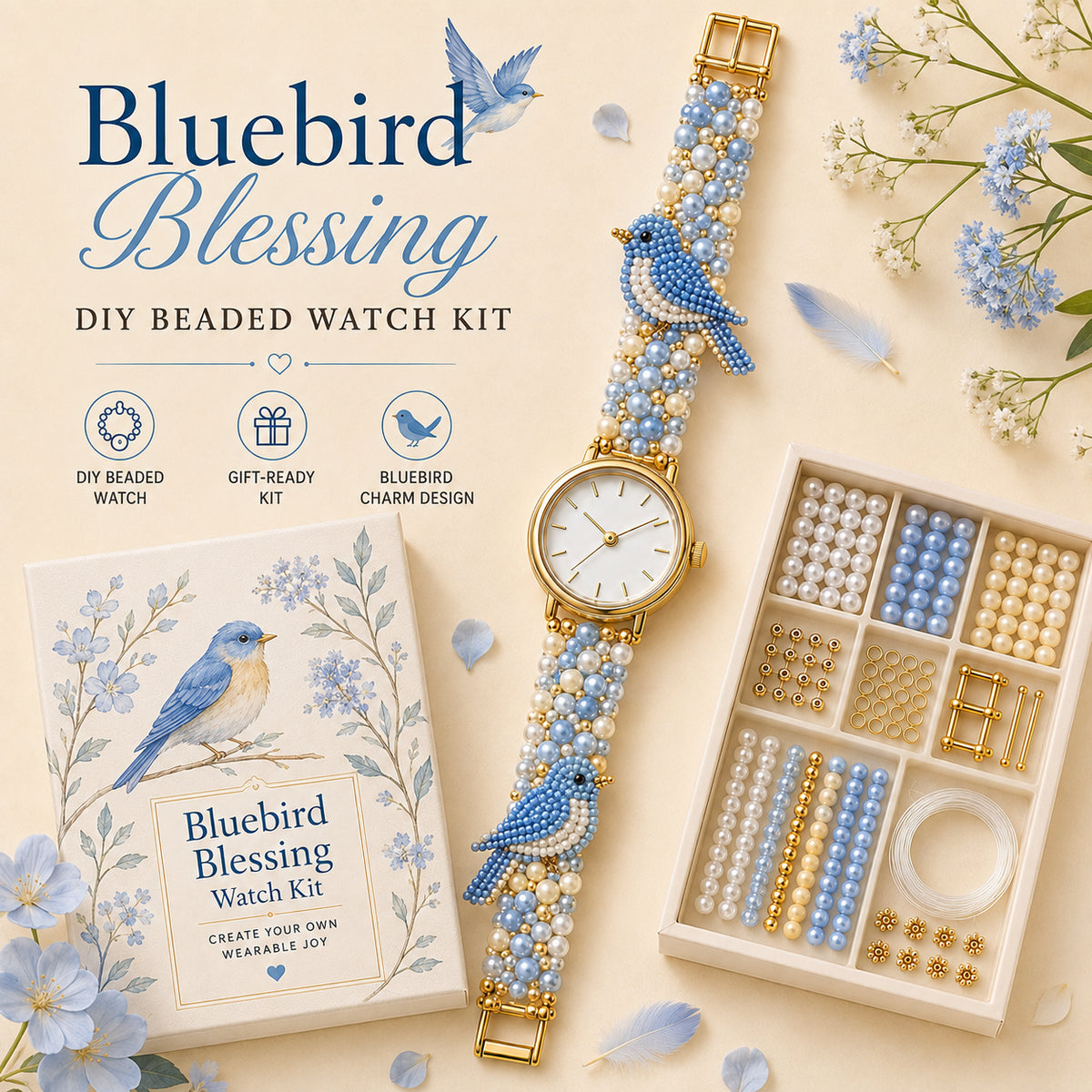 🔥 49% OFF – ⌚️✨ DIY Beaded Charm Watch Kit Collection📦Limited Stock❗️