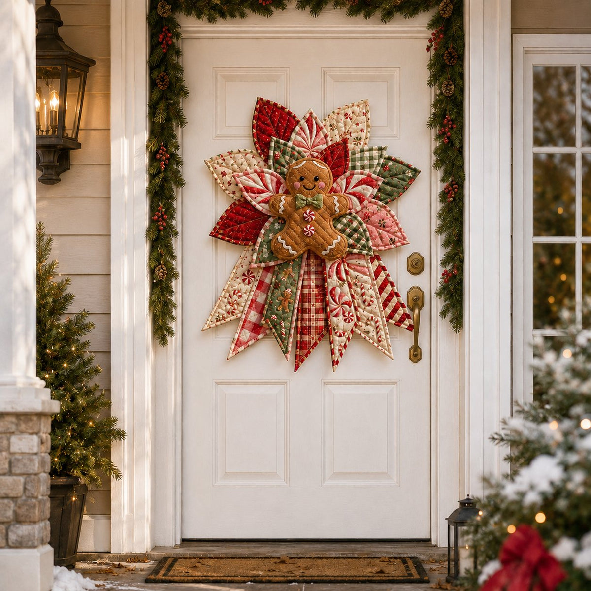 🎉 Holiday Celebration 50% OFF🎄Festive Quilted Christmas Door Hanging DIY Sewing Kit