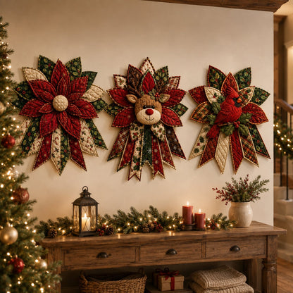 🎉 Holiday Celebration 50% OFF🎄Festive Quilted Christmas Door Hanging DIY Sewing Kit