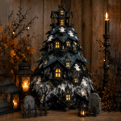 🎃🧵DIY Halloween Quilted Fabric Tree Kit