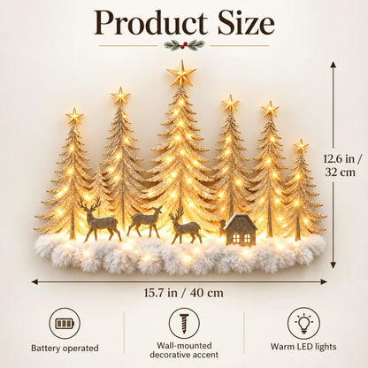 🎄Lighted Christmas Woodland Forest Wall Decor