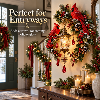❤️Cardinal Christmas Lantern Glow™ – Lighted Holiday Wall Decor
