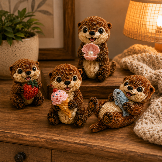 3D Beaded Otter DIY Kit – Cute Animal Set