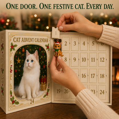 🐱2026 Cat Advent Calendar – 24 Days of Unique Christmas Cat Ornaments 🎄