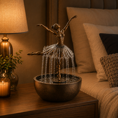 🎁💃Elegant Ballerina Tabletop Water Fountain for Home & Office Decor💧