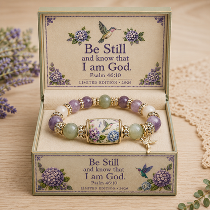 💜Hummingbird Garden Faith Bracelet 🌸