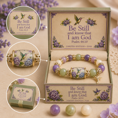 💜Hummingbird Garden Faith Bracelet 🌸