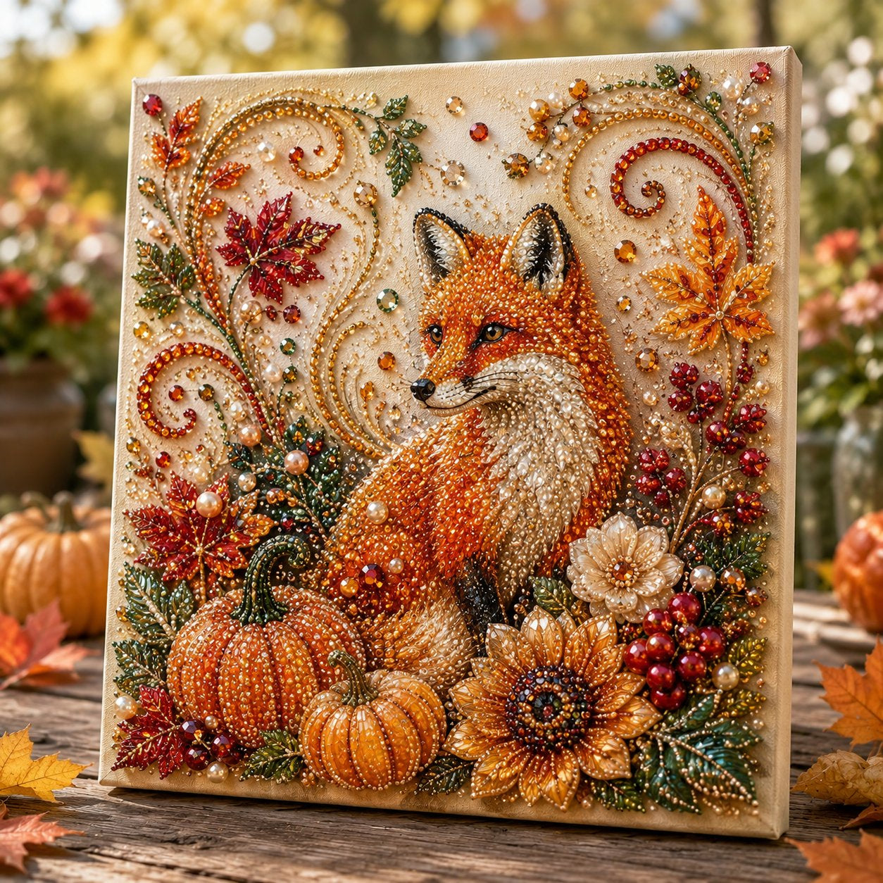 Autumn Pearl Painting Kit – Relaxing DIY Craft to Create Sparkling Fall Artwork