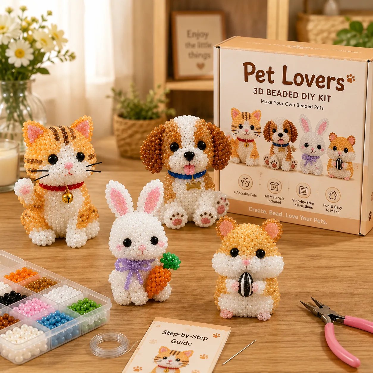 🔥Gift- 🎁✨ Tiny 3D Beaded Animal DIY Kit