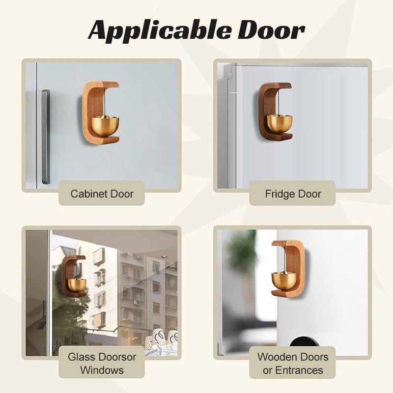 🎵✅Magnetic Wooden Wind Chime Doorbell Decoration