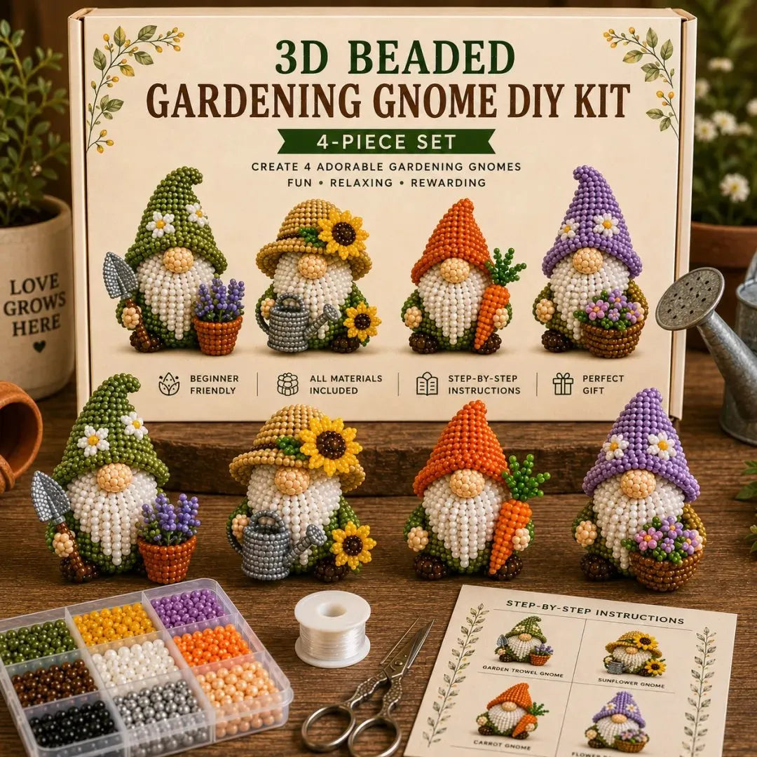 3D Beaded Gnome DIY Kit