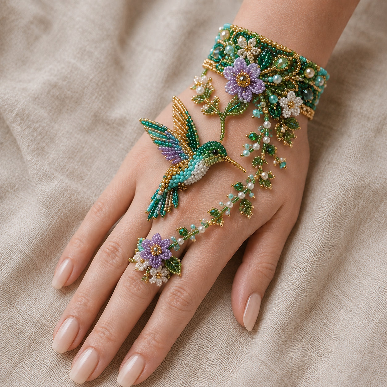 🔥 49% OFF – NEW ARRIVAL✨ DIY Beaded Hand Bracelet Kit – Create Your Own Wearable Art🔥
