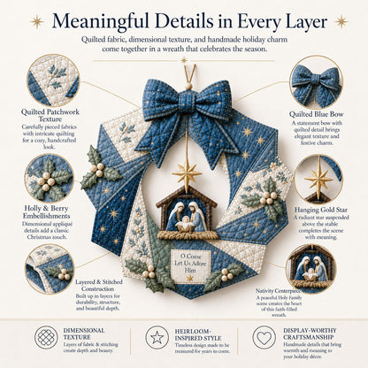 🎄Christmas Fabric Wreath DIY Kit – A Keepsake You’ll Hang with Pride Year After Year