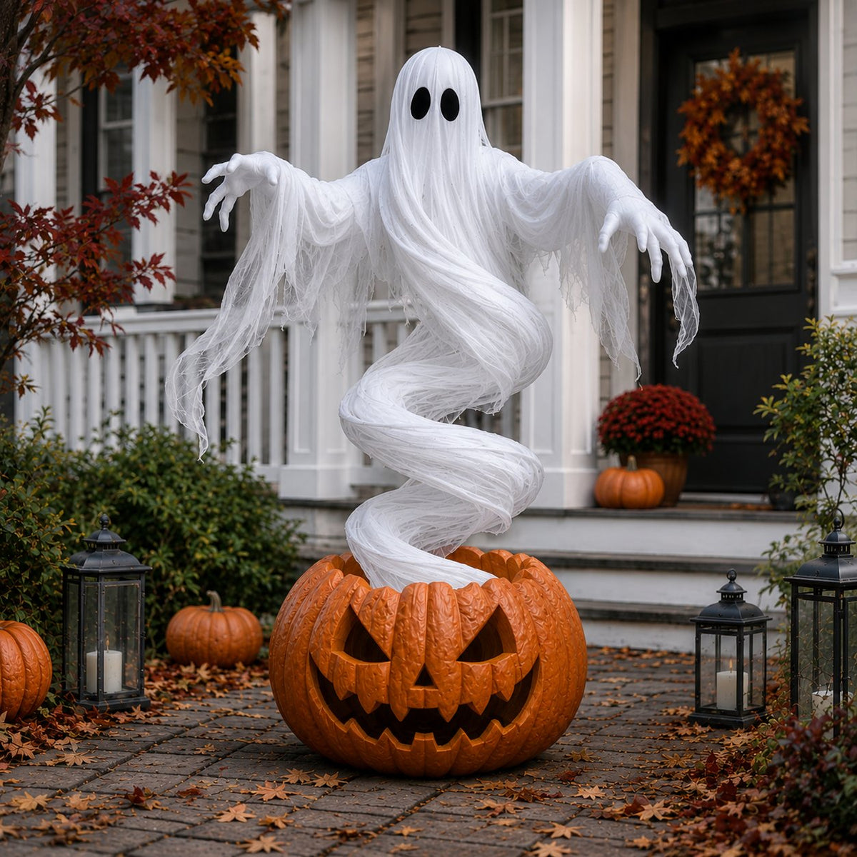 🎃👻Swirling Ghost Pumpkin Yard Lamp(Free Shipping)
