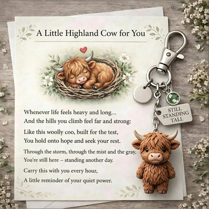🐮 Highland Cow Keychain – A Daily Reminder of Quiet Strength 💛