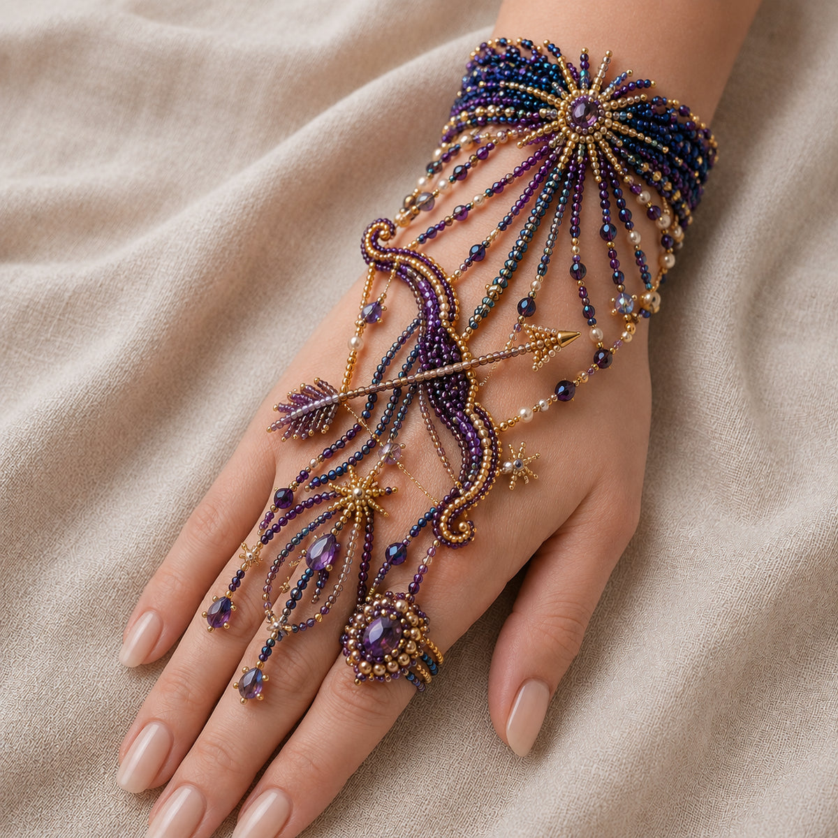 🔥 49% OFF – Zodiac DIY Beaded Hand Bracelet Kit – Create Your Celestial Wearable Art