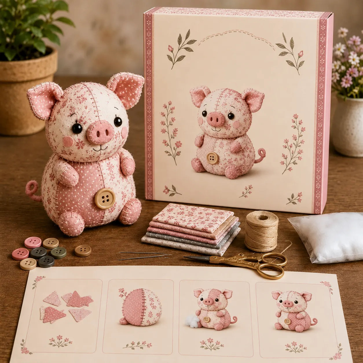 🧵DIY Patchwork Animal Kit – Create Your Own Adorable Animals