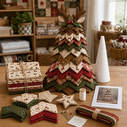 🎄🎅DIY Quilted Santa Christmas Tree Kit🎁