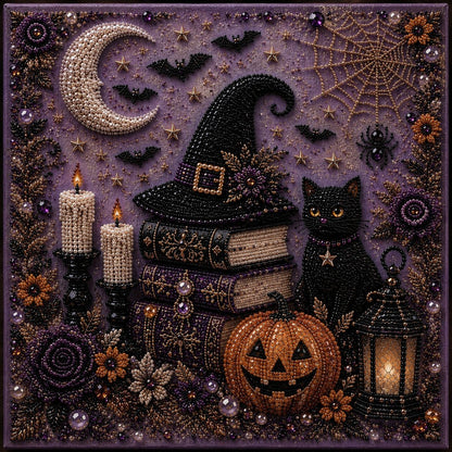 🧘Relaxing & Beginner-Friendly👻Cute Ghosts Pumpkins 3D Pearl Mosaic Art Kit
