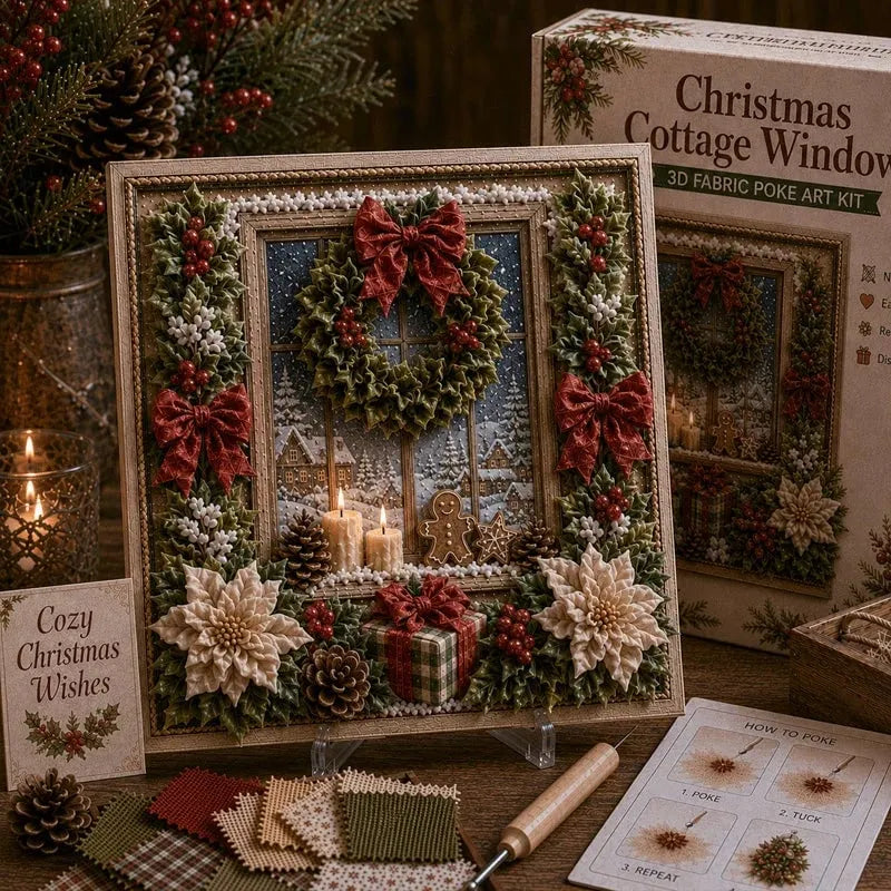 🎁3D Christmas Fabric Poke Art Kit🎄