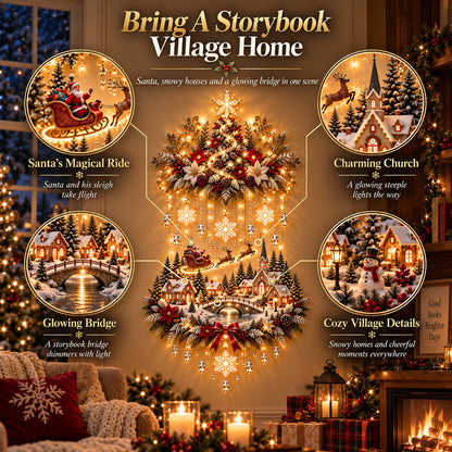 Christmas Tree & Village Wall Hanging