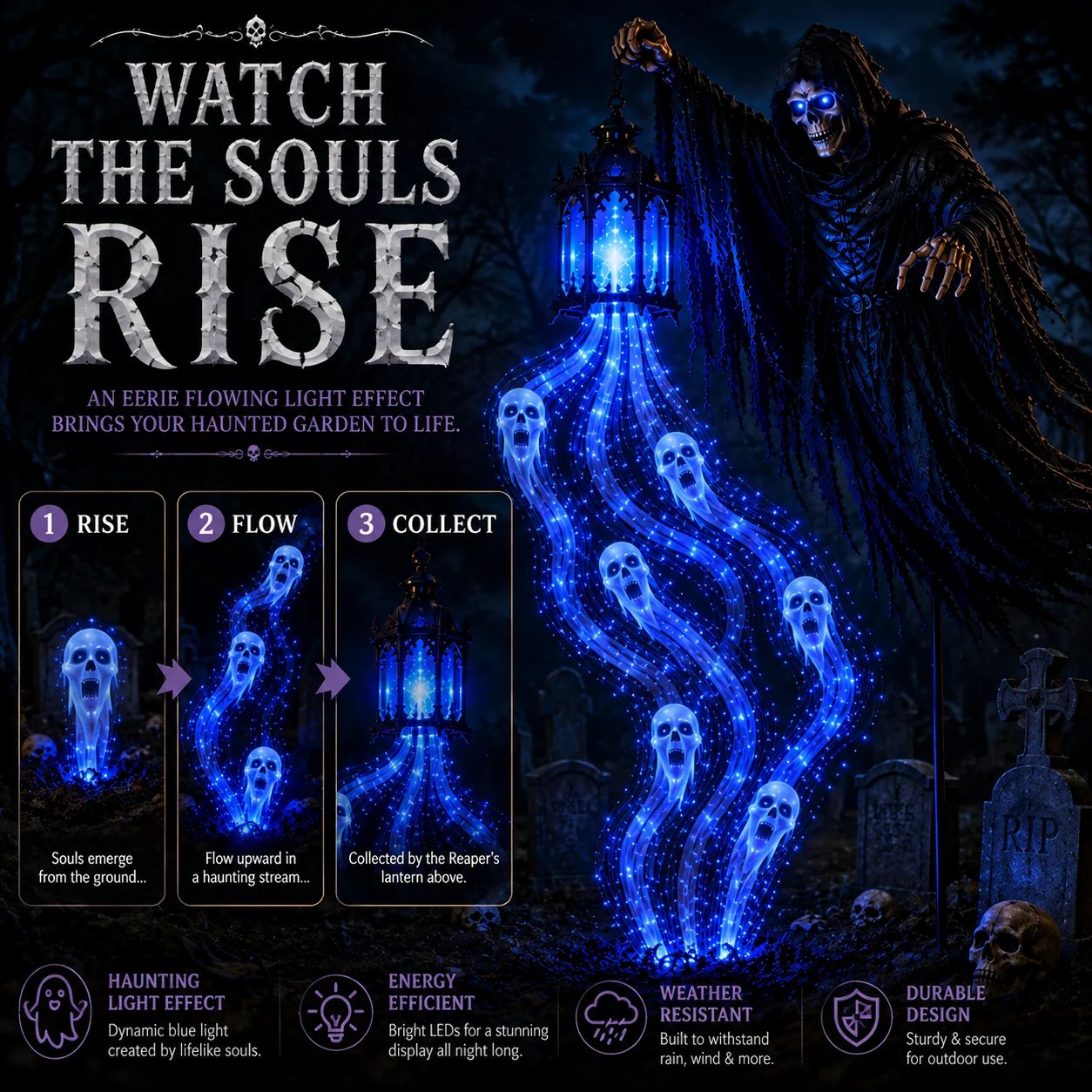 💀🎁Halloween Soul Harvester Garden Light Collection