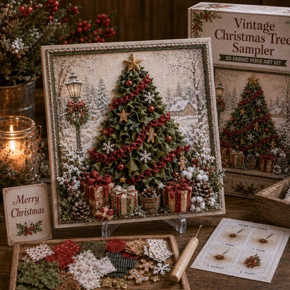 🎄DIY 3D Fabric Poke Art Christmas Keepsake Kit
