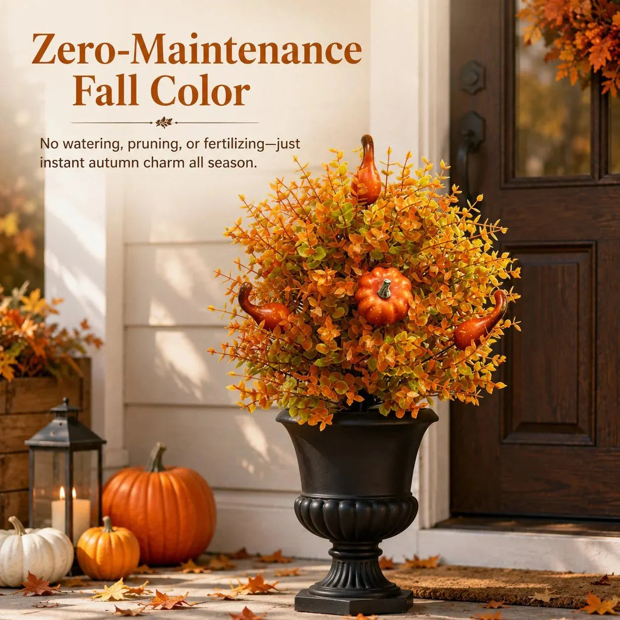 🔥 Last Day 49% OFF – Artificial Fall Pumpkin Tree Stakes
