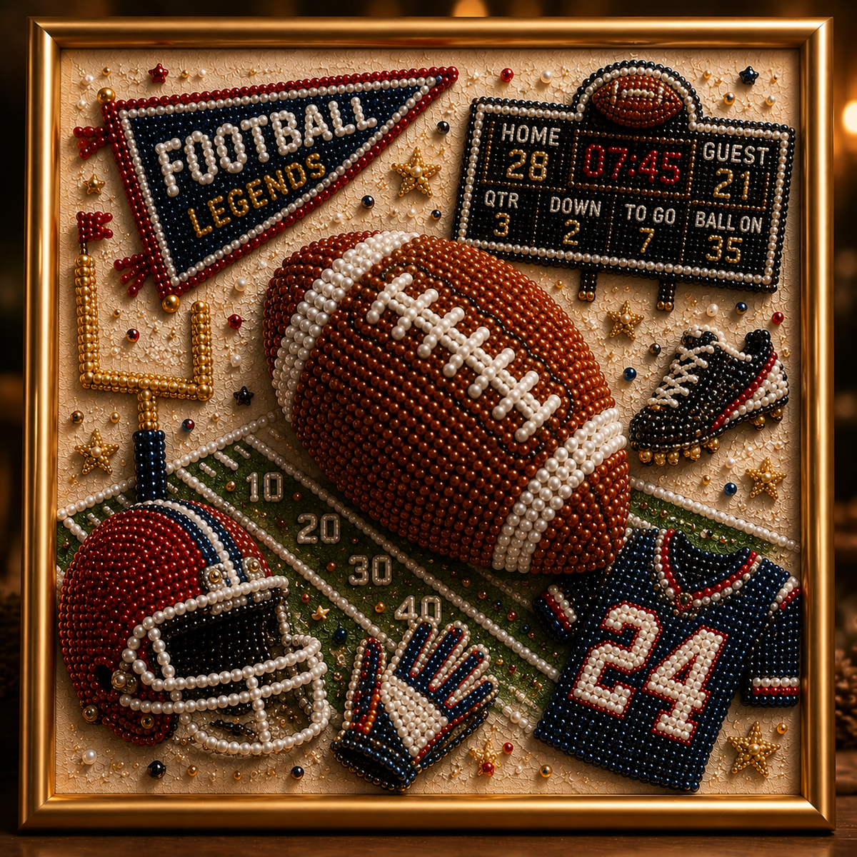 🔥 LSAT DAY 75% OFF 🏆🏈 Sports Legacy™ Pearl Art Collection