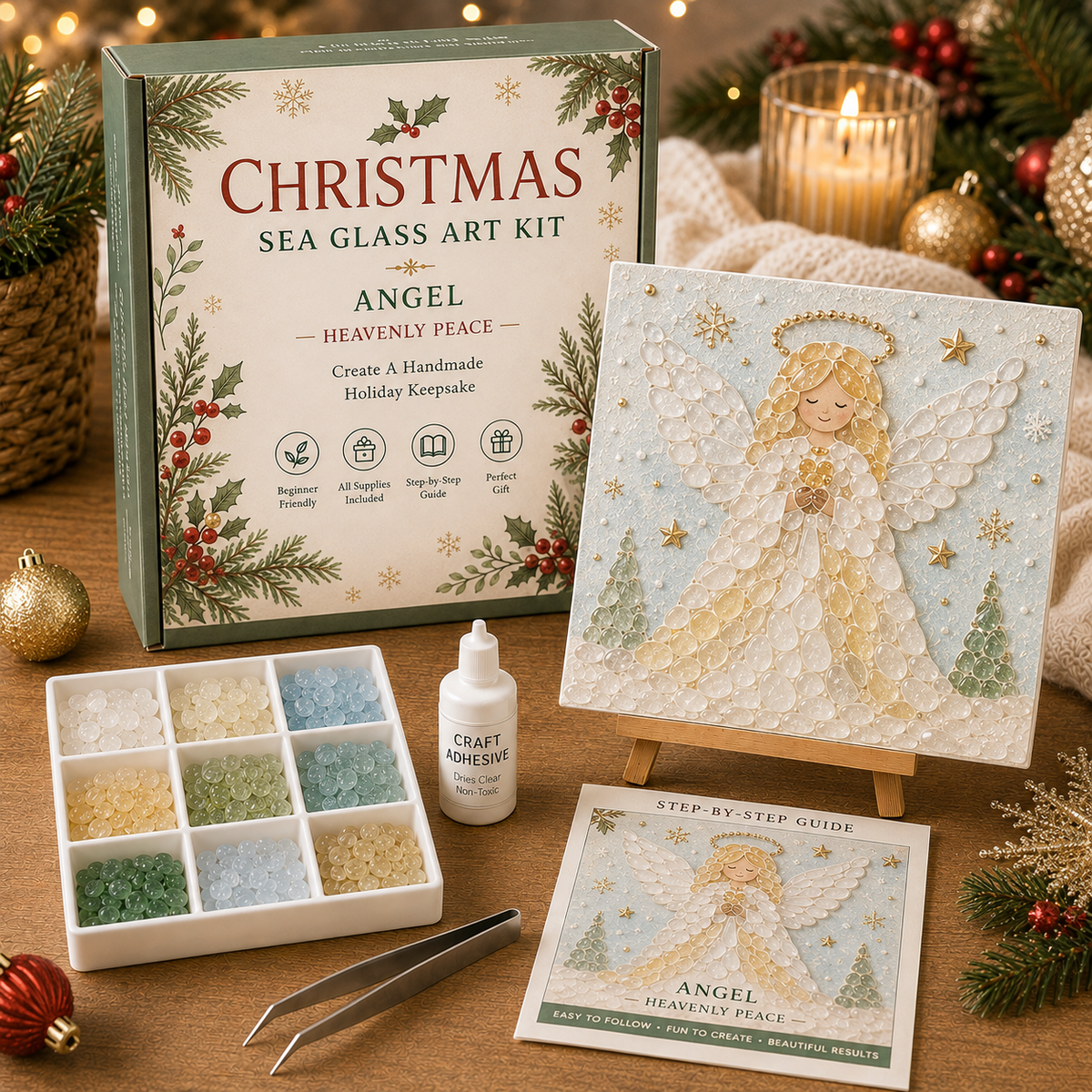 Christmas Sea Glass Art Kit Collection 🎄✨