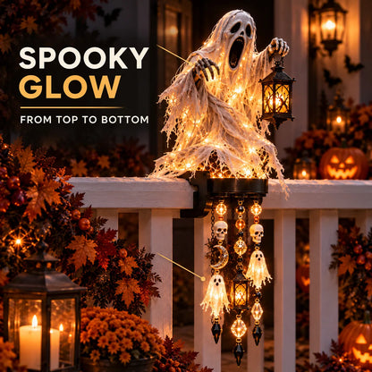 🔥😍🎃 Halloween Character Glow Cascade Railing Lights – Pumpkin, Witch, Ghost & Black Cat
