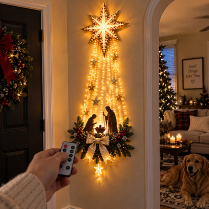 ✝️✝️ Bethlehem Star Nativity Wall Light – A Little Holy Night Magic, Right on Your Wall ✨