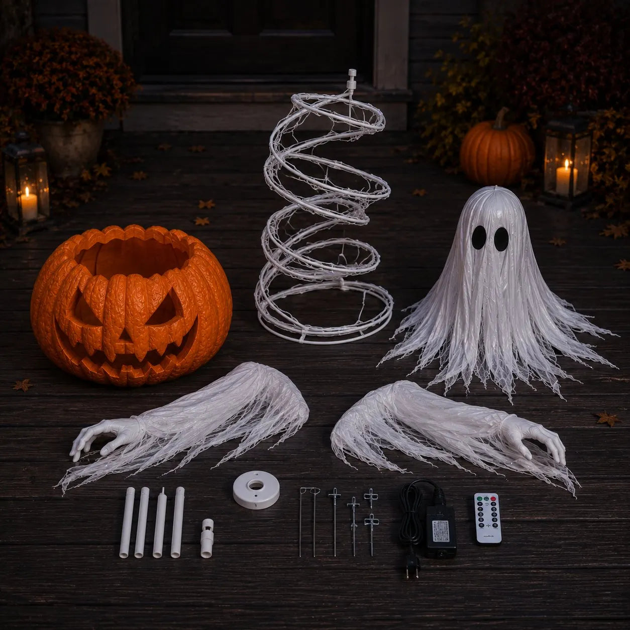 🎃👻Swirling Ghost Pumpkin Yard Lamp(Free Shipping)