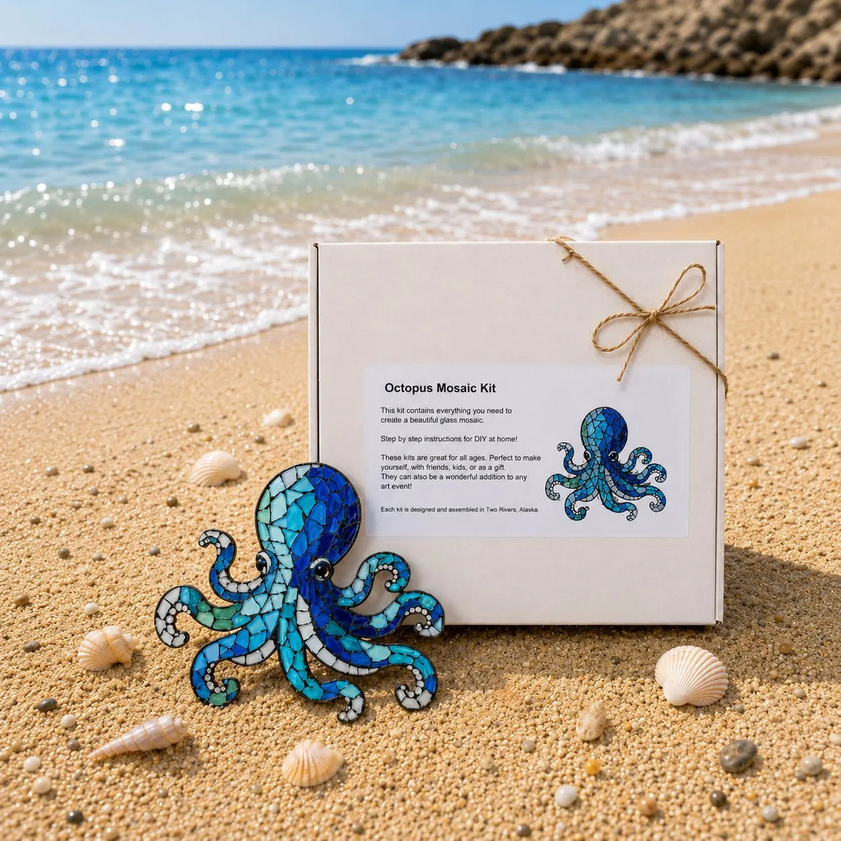 🌊 Octopus Mosaic Kit | Beginner-Friendly DIY Glass Craft with Step-by-Step Instructions