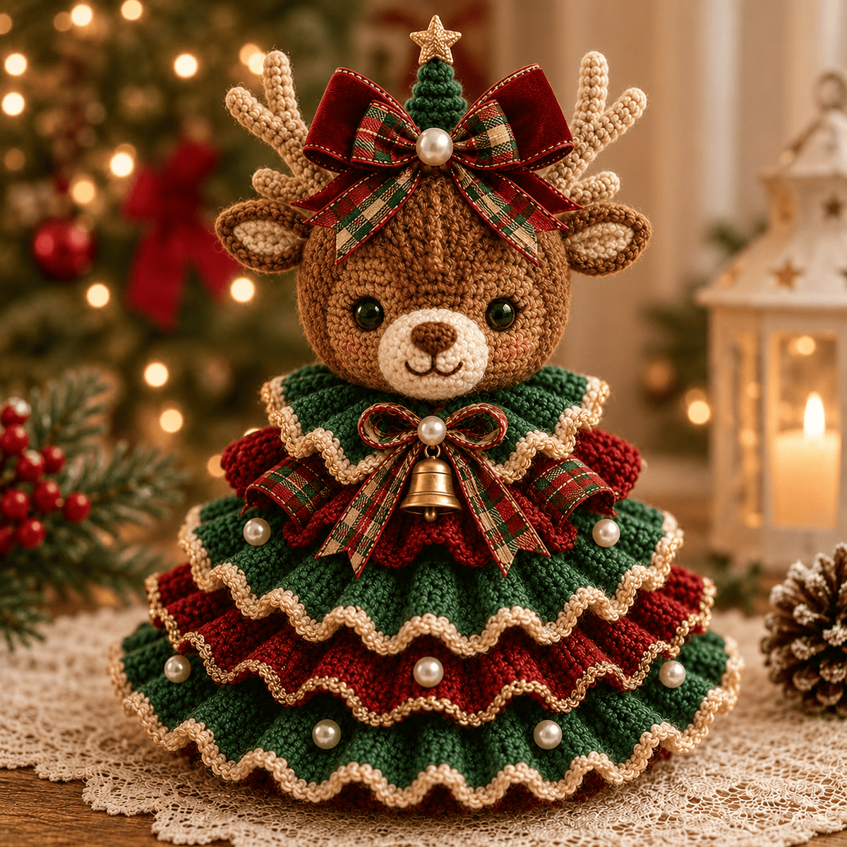 🎄Crochet Animal Christmas Tree DIY Kit – Stitch a Little Christmas Magic
