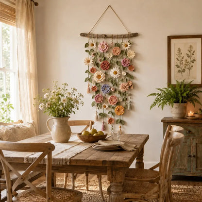 🌸HandMade Boho Crochet Flower Wall Hanging Decor(Create Your Flower Wall & Save)