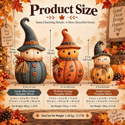 Vintage Pumpkin Witch Figurine Collection