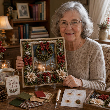 🎄DIY 3D Fabric Poke Art Christmas Keepsake Kit