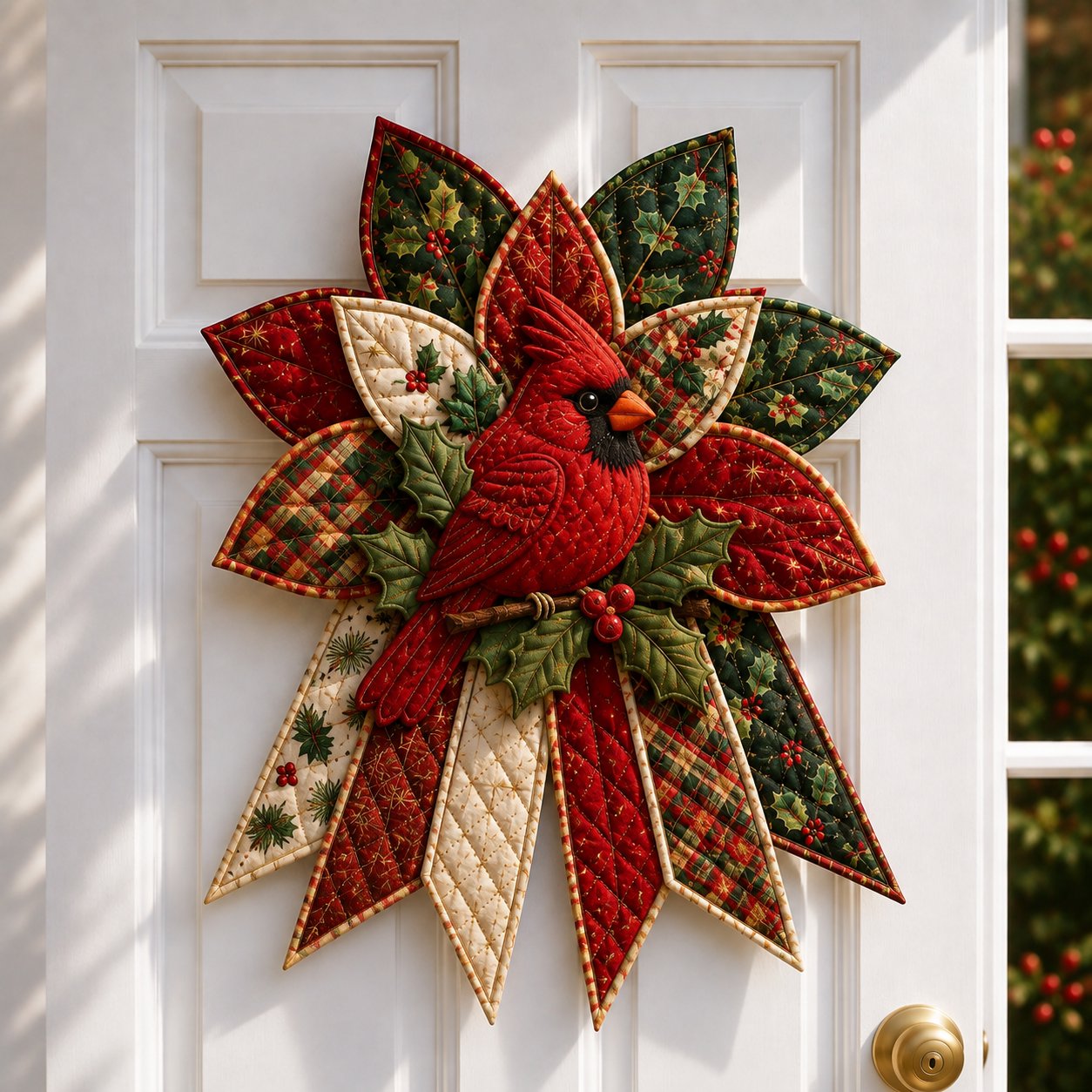 🎉 Holiday Celebration 50% OFF🎄Festive Quilted Christmas Door Hanging DIY Sewing Kit