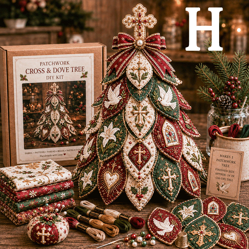 🔥49% Off Last Day ✝️ Religious-Themed Beaded & Quilted Christmas Tree DIY Kit