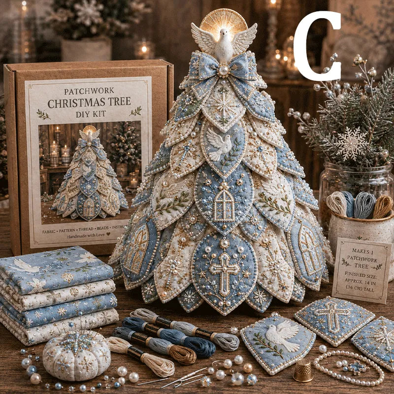 ✝️Religious-Themed Beaded & Quilted Christmas Tree DIY Kit