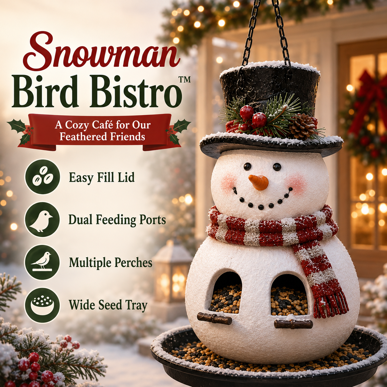 ⛄Christmas Bird Feeder Collection✨ Festive Hanging Garden Feeders for Wild Birds