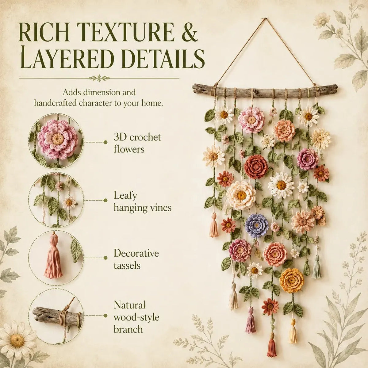 🌸🧶 Ready to Turn Your Wall Into a Cozy Crochet Flower Garden?