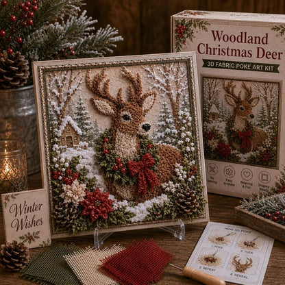 🎄DIY 3D Fabric Poke Art Christmas Keepsake Kit