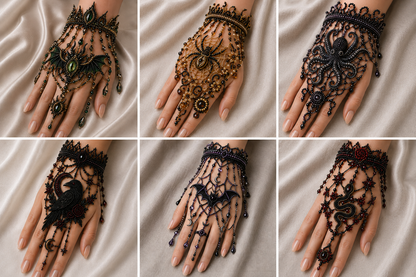 Enchanted Forest: Guardians & Shadows – DIY Beaded Hand Bracelet
