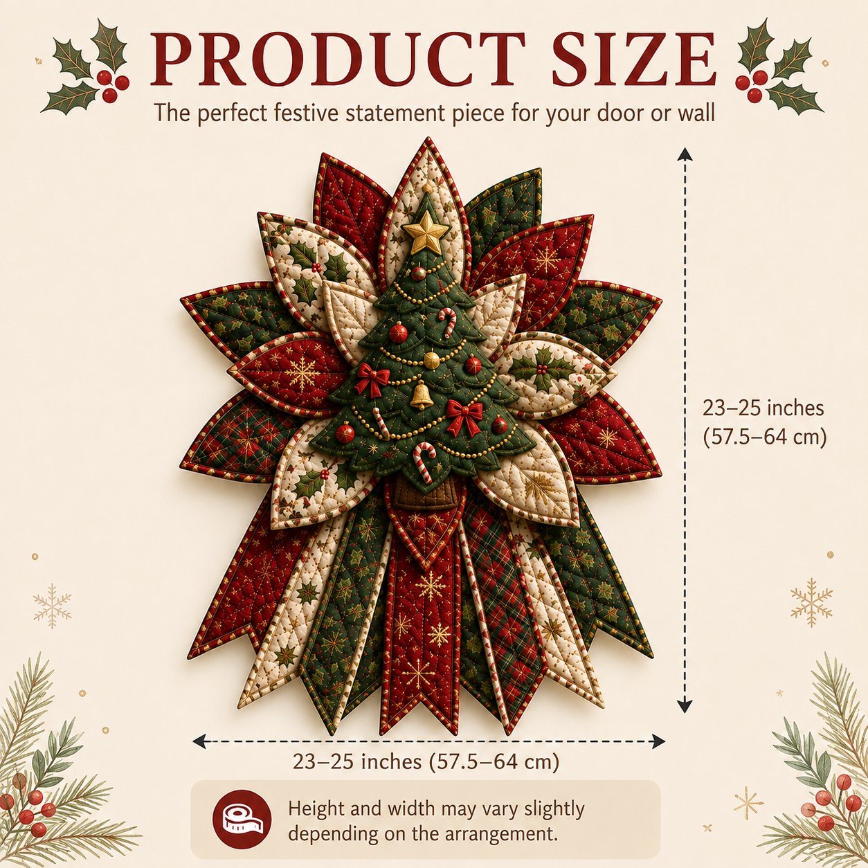 🎉 Holiday Celebration 50% OFF🎄Festive Quilted Christmas Door Hanging DIY Sewing Kit